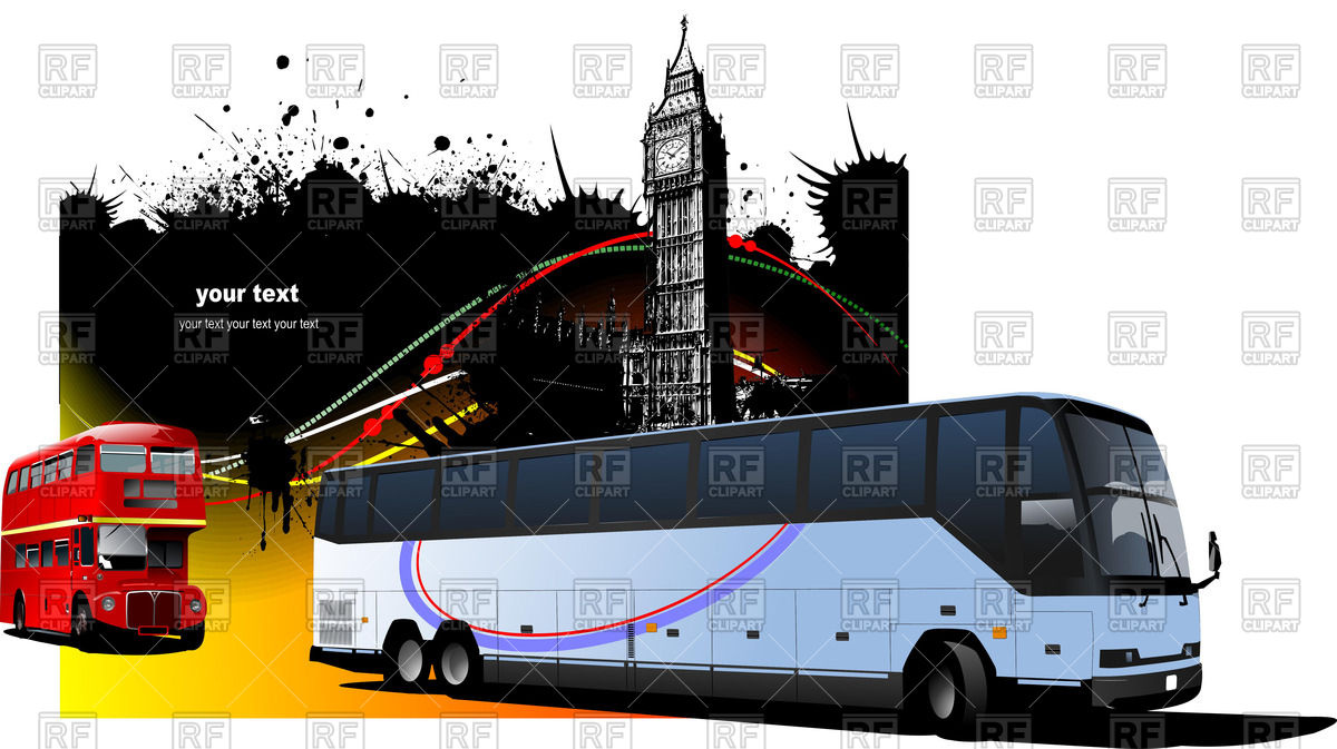 Grunge London Background With Buses And Big Ben Vector Image 1200x673 Grunge London Background With Buses And Big Ben Vector Image