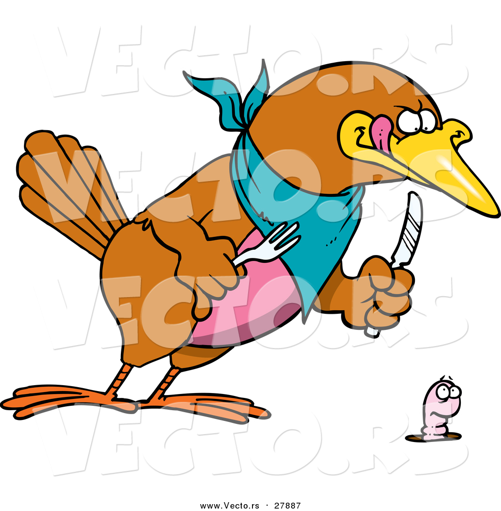 1024x1044 Vector Of A Big Bird Ready To Dine On A Worm