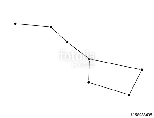 500x381 Big Dipper Constellation Isolated On White Background Ursa Major