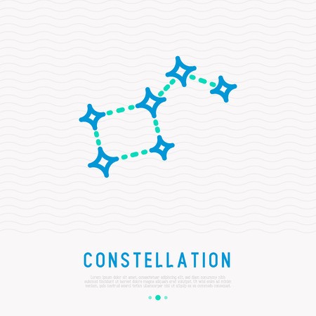 450x450 Big Dipper Constellation Thin Line Icon Modern Vector