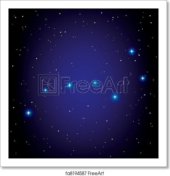 561x581 Free Art Print Of Vector Constellation Of Big Dipper Vector