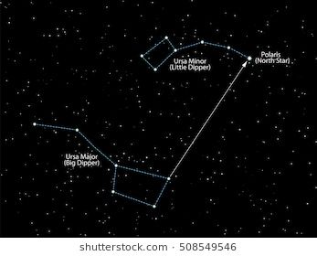 347x280 North Star Polaris Night Starry Sky With With Constellations