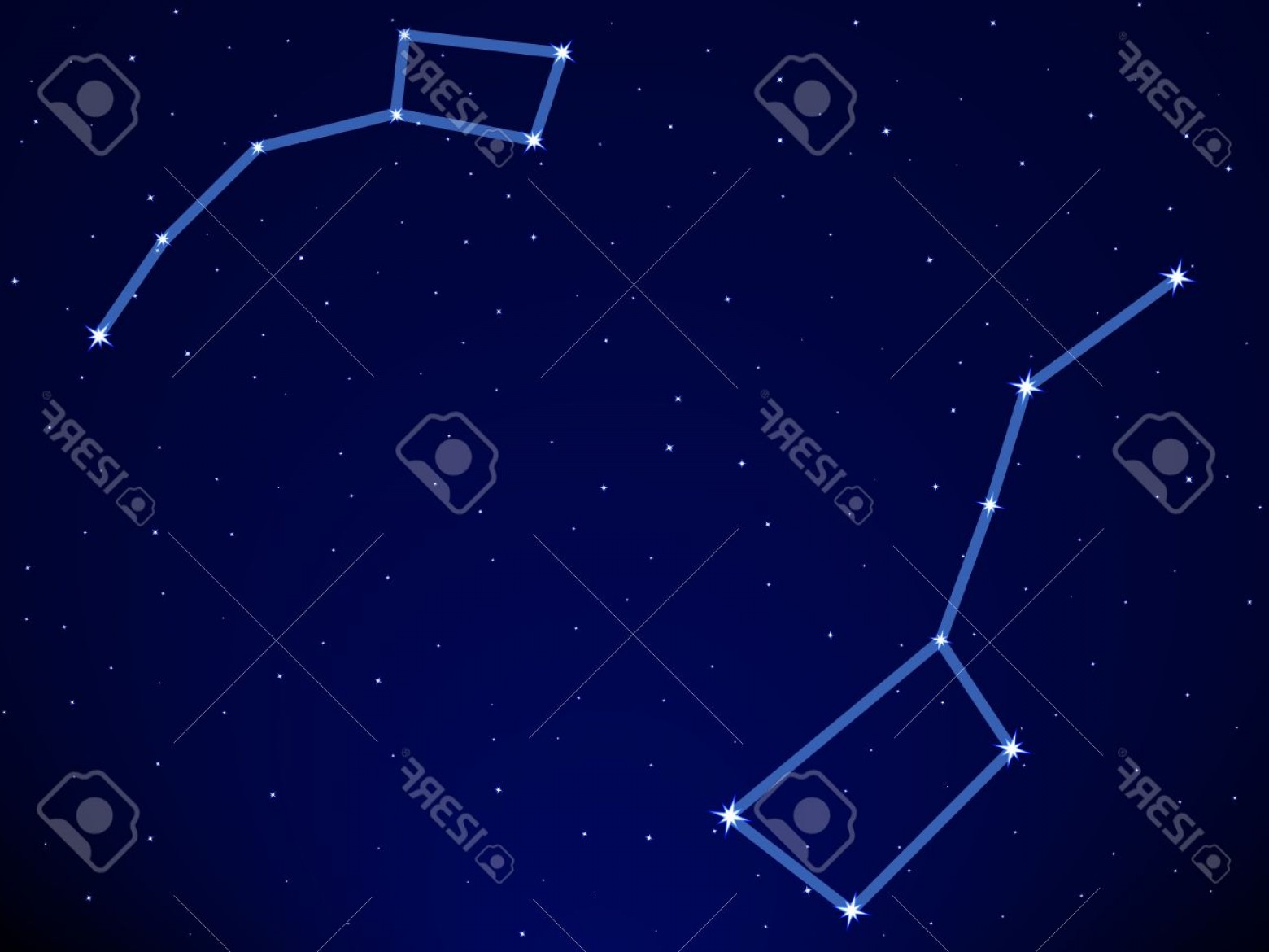 1560x1170 Photostock Vector Illustration Of The Big Dipper And Little Dipper