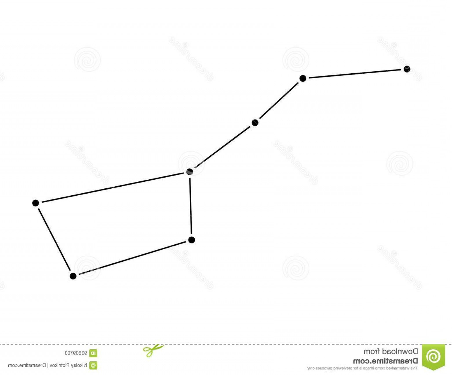 1560x1294 Stock Illustration Big Dipper Constellation Isolated White