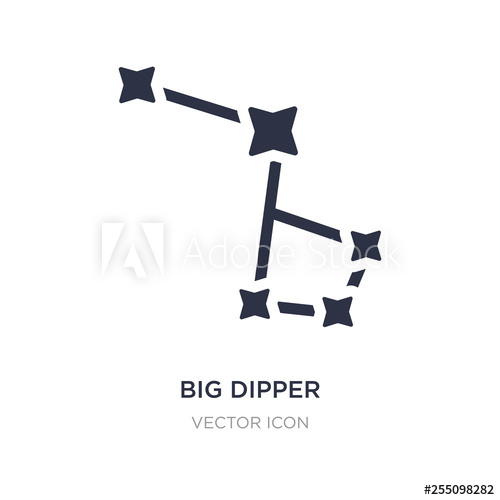 500x500 Big Dipper Icon On White Background Simple Element Illustration