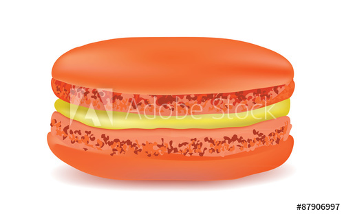 500x312 Macaroon On A White Background Vector Object