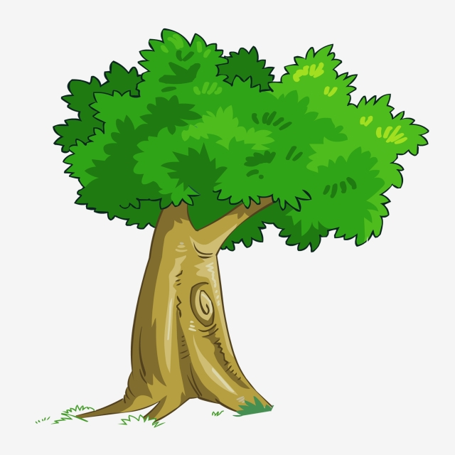 640x640 Early Summer Fresh Trees Big Tree, Plant, Green Leaf, Cartoon Png