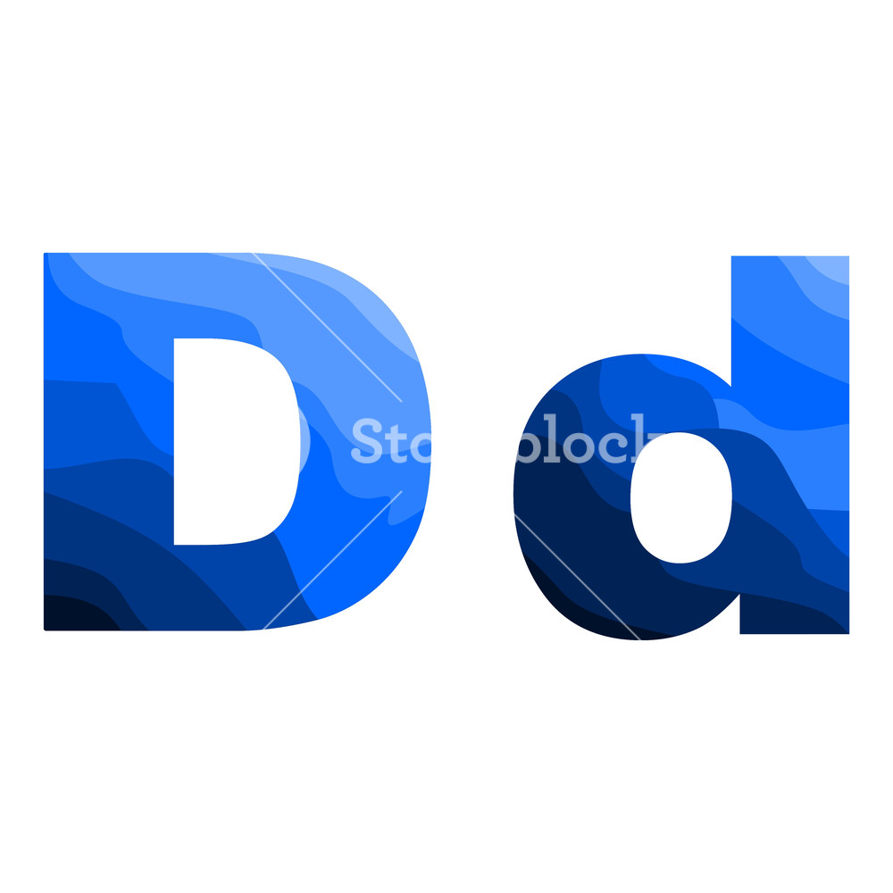 1000x1000 Big And Small Letter D Vector Icon Royalty Free Stock Image