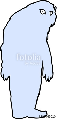 239x500 Silhouette Of Cartoon Bigfoot Stock Image And Royalty Free Vector