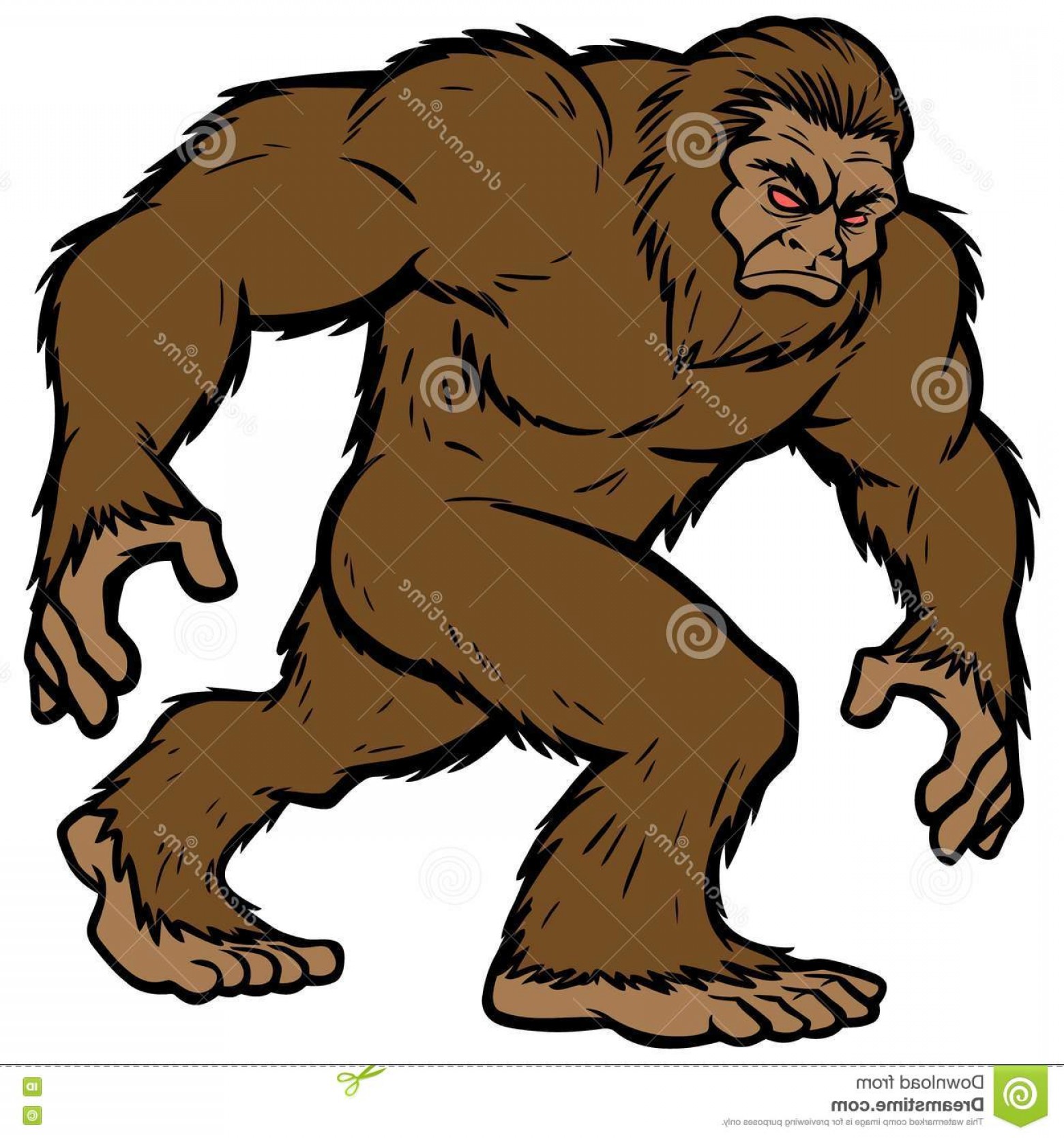1560x1668 Stock Illustration Bigfoot Mascot Vector Illustration Image