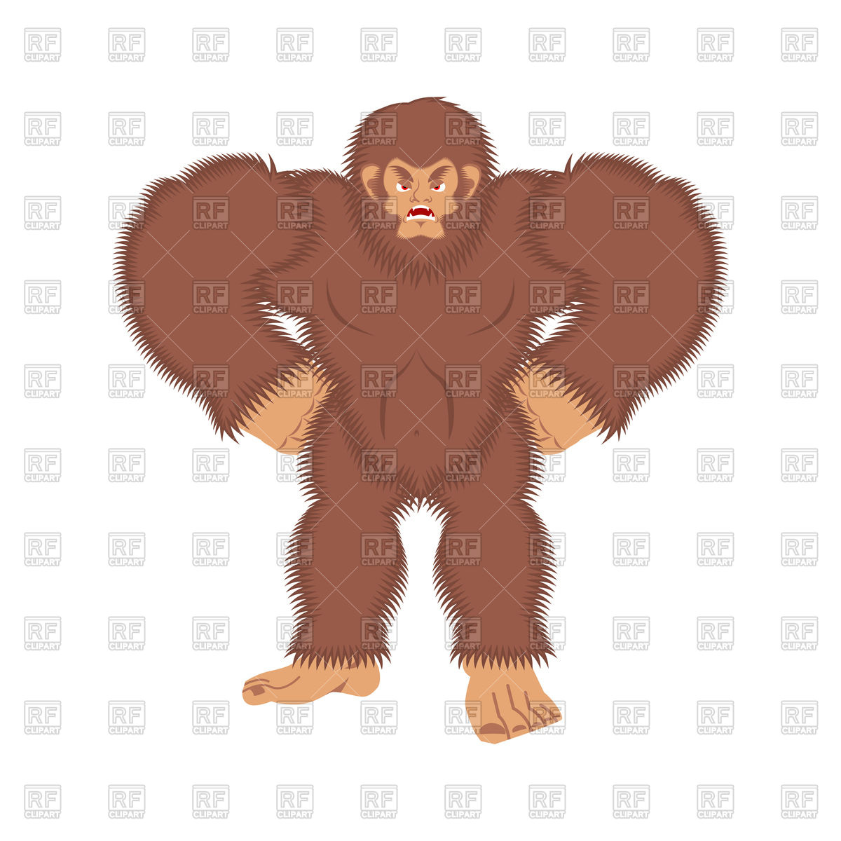1200x1200 Angry Bigfoot Or Yeti Vector Image Of People Popaukropa