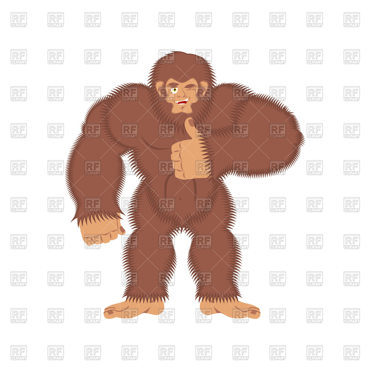 1200x1200 Bigfoot Thumbs Up Vector Image Of Plants And Animals Popaukropa