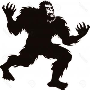 300x300 Bigfoot Yeti Sasquatch Vector Illustration Want Hoodamathrun