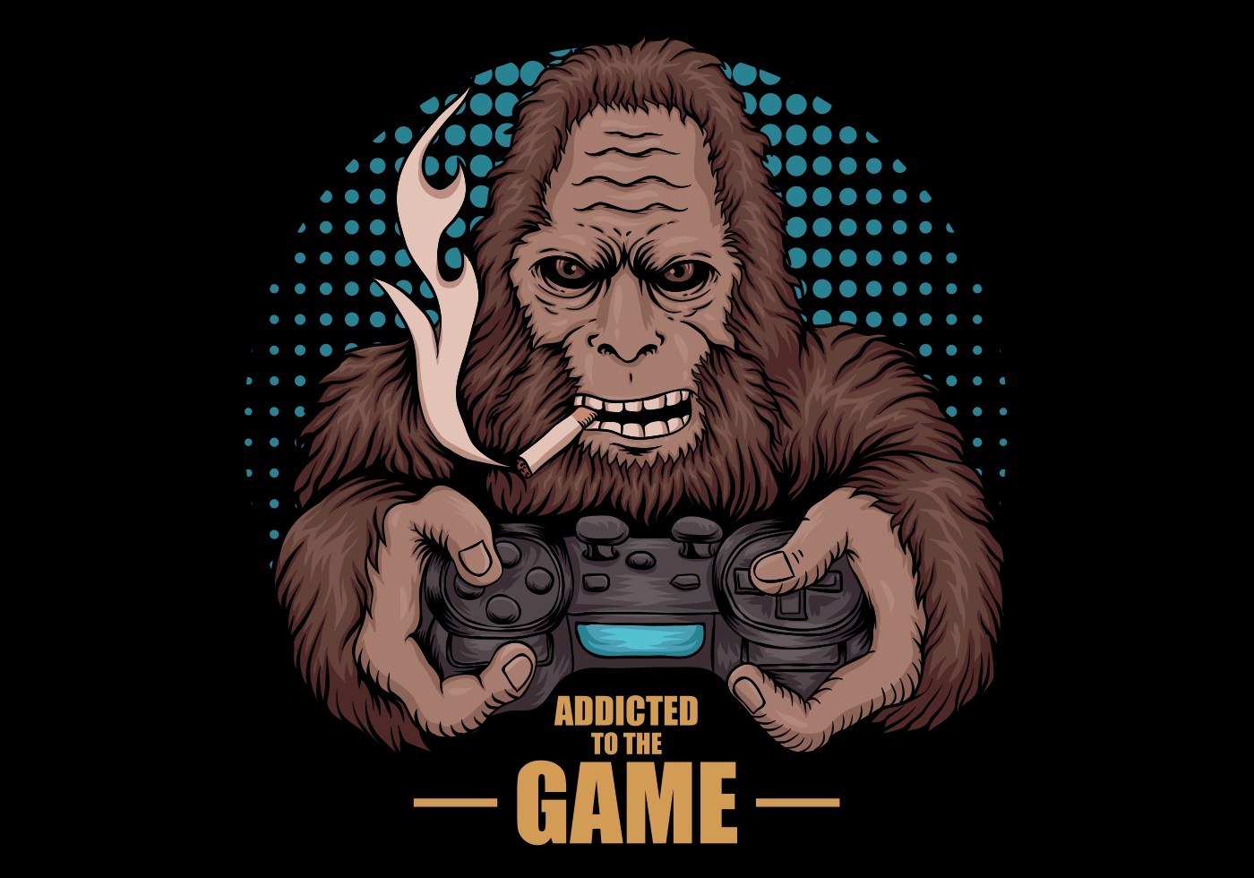 1400x980 Game Addicted Bigfoot