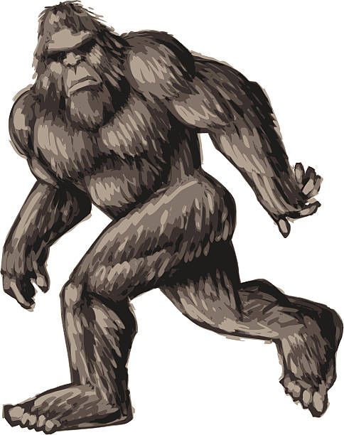 484x612 Painted Bigfoot Vector Art Illustration Party Bigfoot