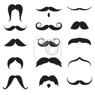 400x400 Conjunto Bigote Vector Pinturas Para La Pared Cuadros Bigotes