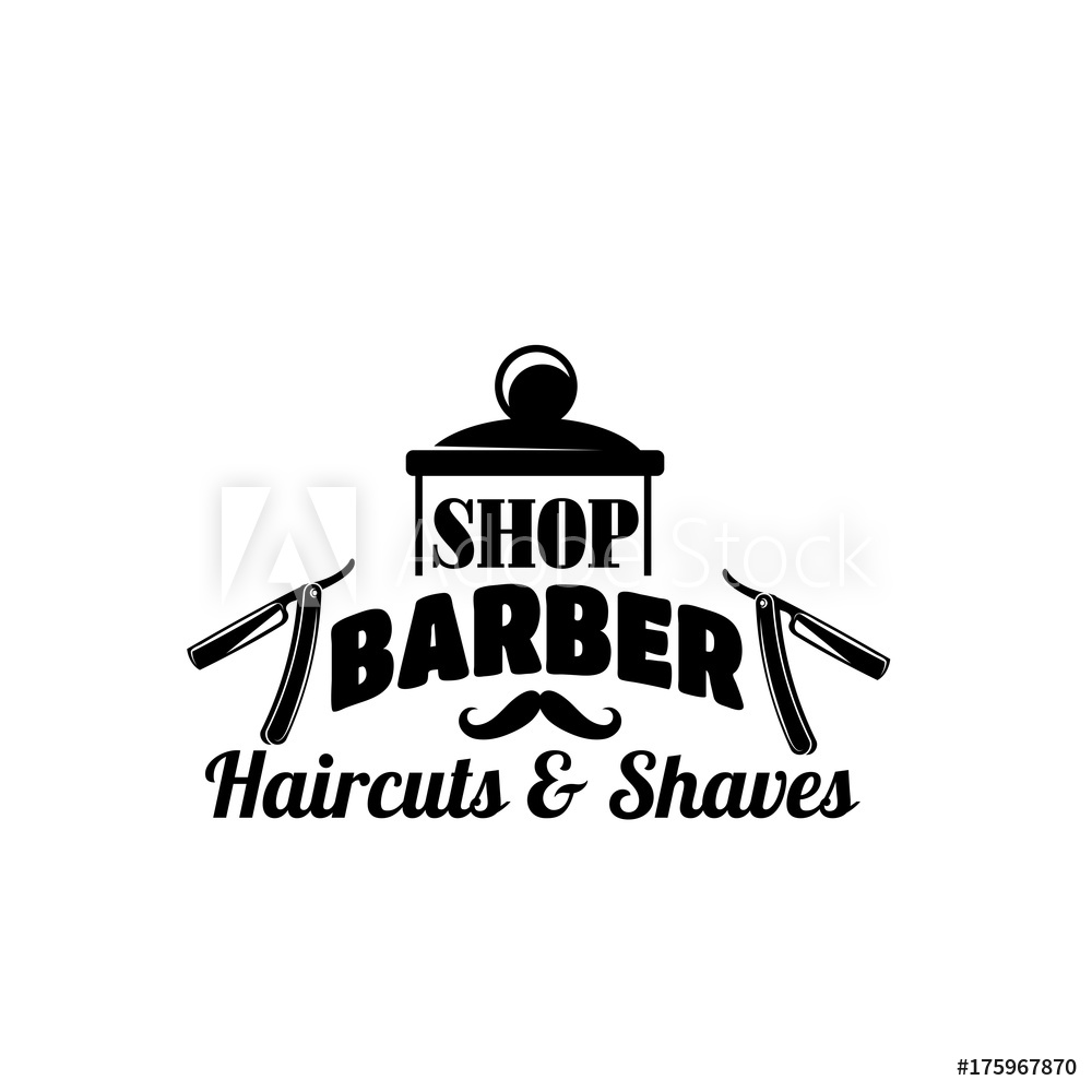 1000x1000 Barbershop Vector Bigote Y El Icono De Vector De