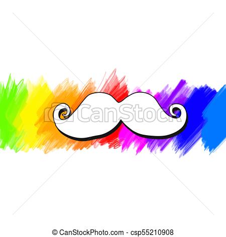 450x470 Pintado, Bigote, Vector, Colorido, Plano De Fondo De