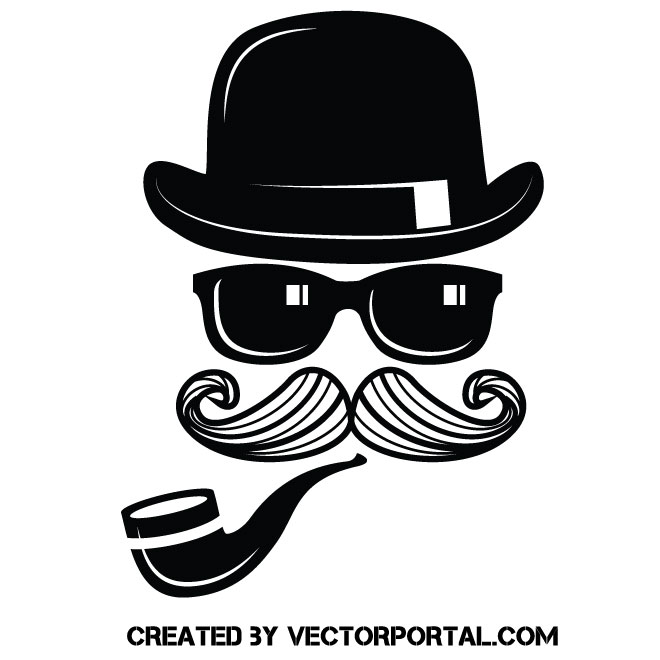 660x660 Retro Gentleman Vector Image