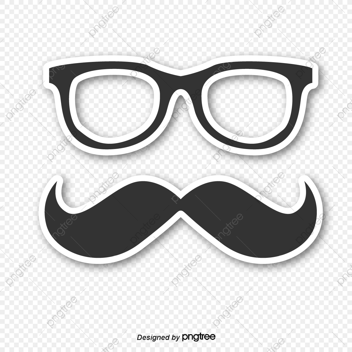 1200x1200 Bigote Y Gafas Frame Vector, Bigote, Gafas, Hombres Png Y Vector