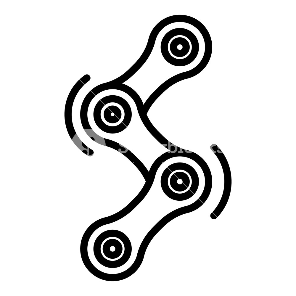 1000x1000 Bike Chan Outline Bike Chain Vector Icon For Web Design