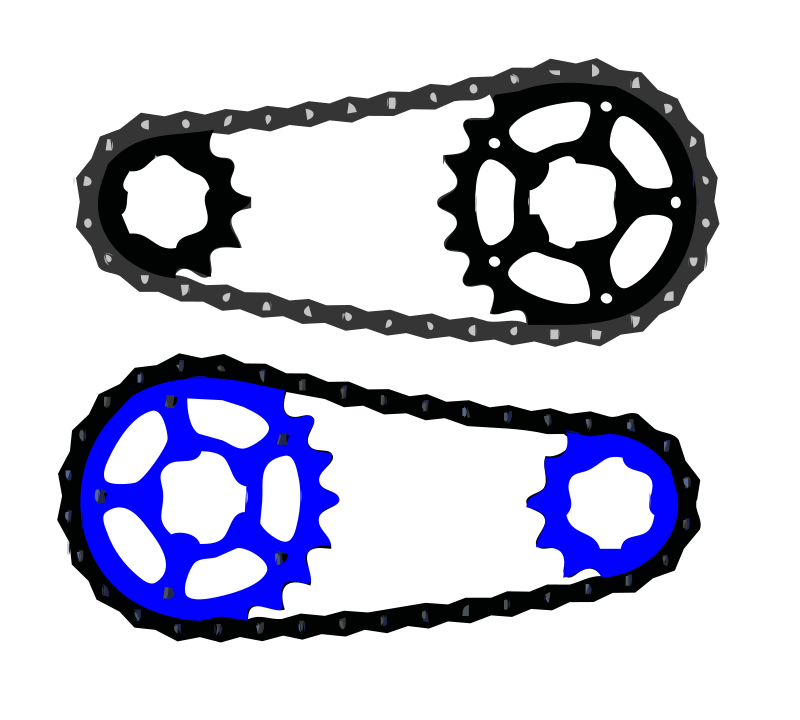 800x720 Free Clipart Bicycle Chain Vector