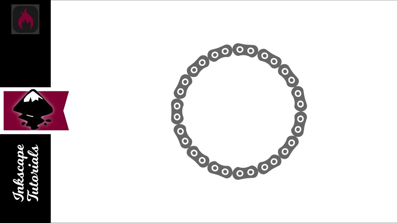 1280x720 Inkscape Tutorial Vector Bike Chain Logo