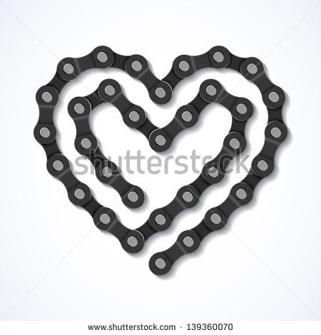 450x470 Bicycle Chain Heart Vector Tatoos Bike Chain, Chain, Bicycle