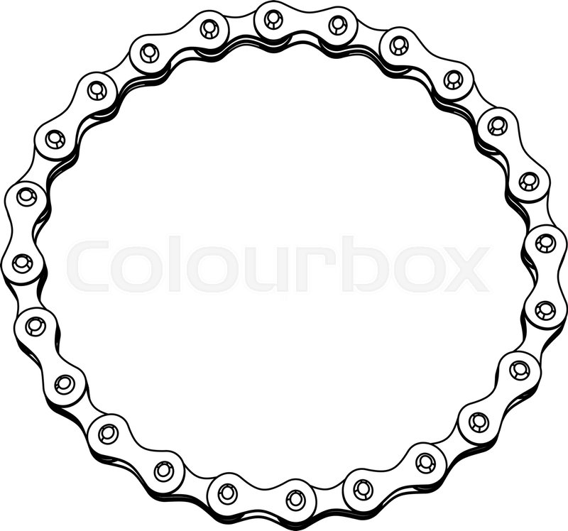 800x748 Bicycle Chain In The Form Of A Circle Stock Vector Colourbox
