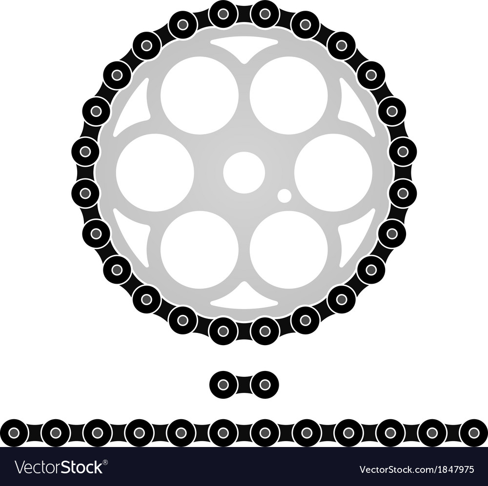 1000x997 Bike Chain Vector