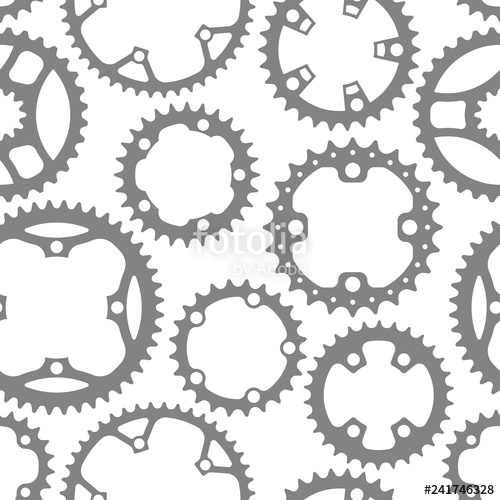 Vector Seamless Pattern With Bike Chainrings 500x500 Vector Seamless Pattern With Bike Chainrings