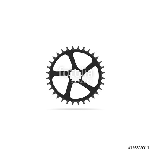 Bicycle Chainring Tooth Isolated On A White Background Stock 500x500 Bicycle Chainring Tooth Isolated On A White Background Stock