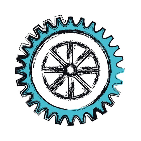 450x450 Bike Gear Icon Over White Background Colorful Design Vector