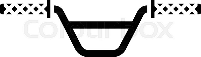 800x229 Glyph Beautiful Bicycle Handlebar Stock Vector Colourbox