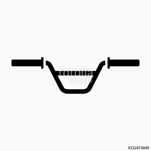 500x500 Outline Beautiful Bicycle Handlebar Vector Icon Stock Image