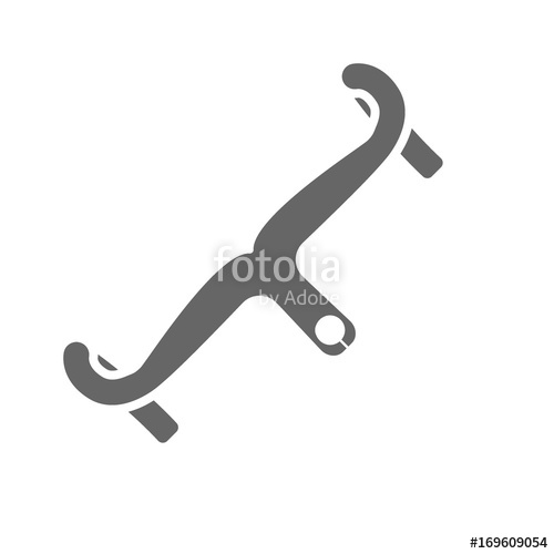 500x500 Road Bike Handlebars Icon Bicycle Component Stock Image
