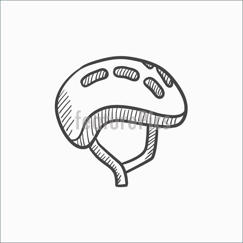 Bicycle Helmet Sketch Icon Illustration 500x500 Bicycle Helmet Sketch Icon Illustration