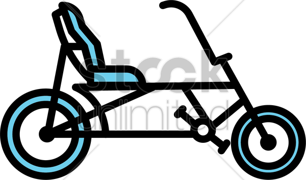 600x354 Chopper Bicycle Icon Vector Image