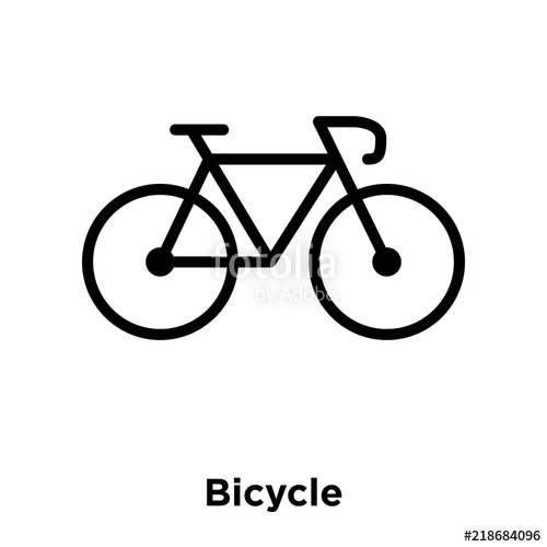500x500 Bicycle Icons Isolated On White Background Modern And Editable