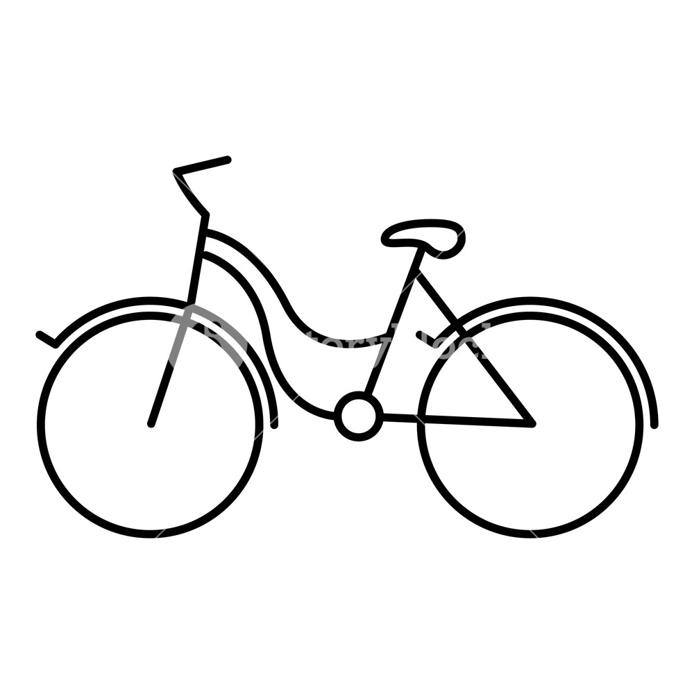 1000x1000 Black Silhouette With Tourist Bike Icon Vector Illustration