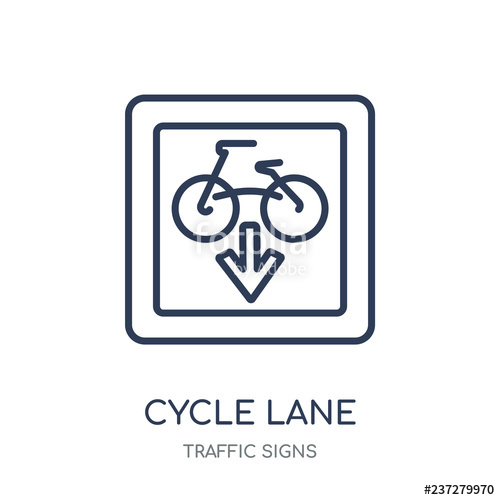 Cycle Lane Sign Icon Cycle Lane Sign Linear Symbol Design 500x500 Cycle Lane Sign Icon Cycle Lane Sign Linear Symbol Design