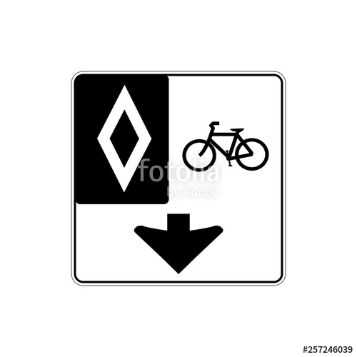 Usa Traffic Road Signs This Lane For Bicycle Only Vector 500x500 Usa Traffic Road Signs This Lane For Bicycle Only Vector
