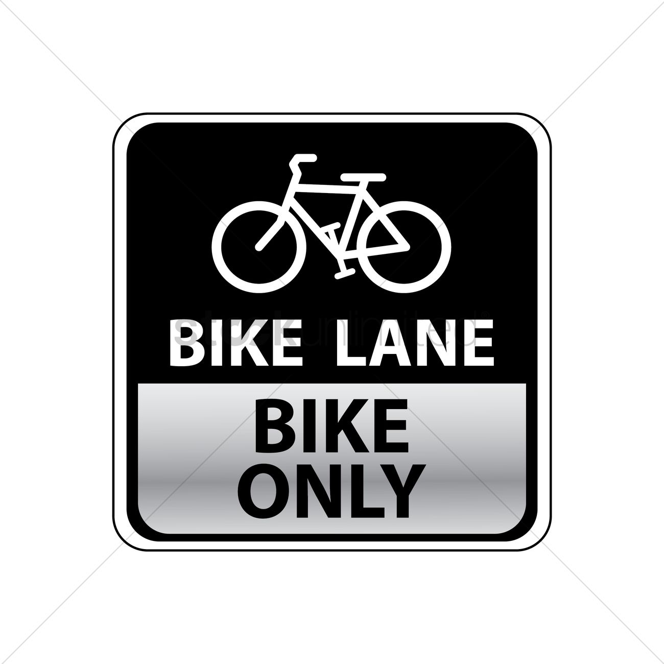 Bike Lane Road Sign Vector Image 1300x1300 Bike Lane Road Sign Vector Image