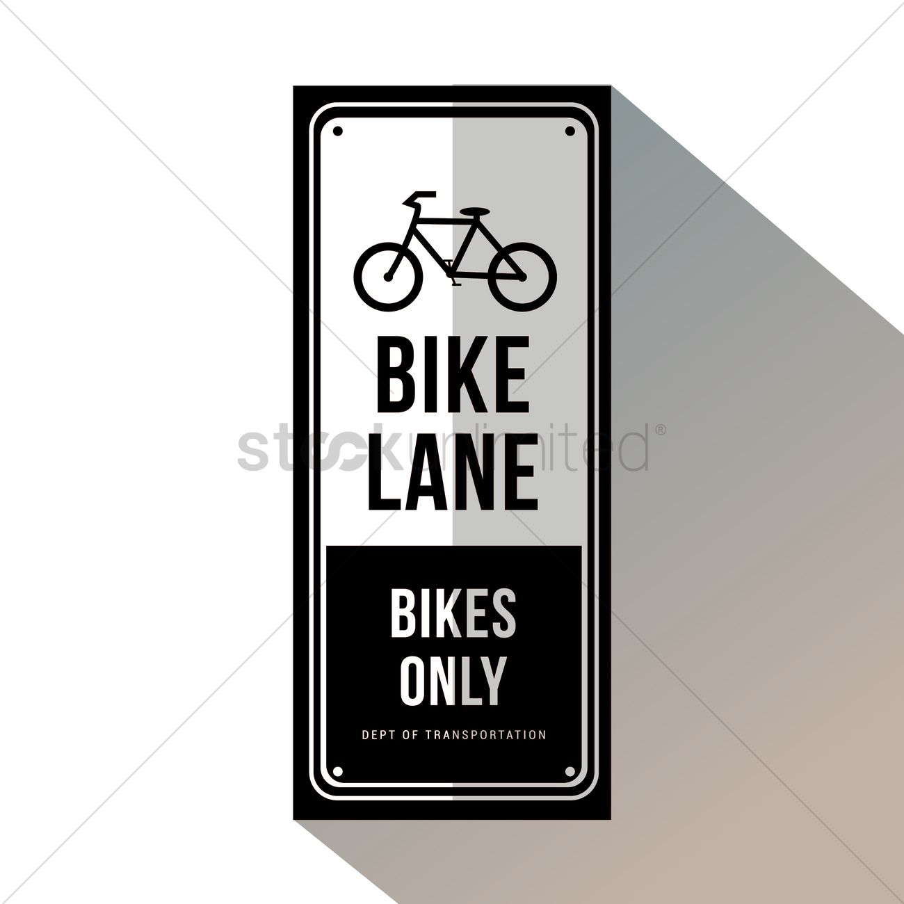 Bike Lane Sign Vector Image 1300x1300 Bike Lane Sign Vector Image