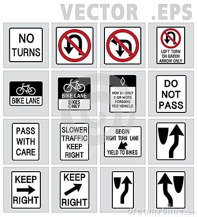 Traffic Sign Usa No Turns, Bike Lane, Keep Right, Do Not Pass 400x440 Traffic Sign Usa No Turns, Bike Lane, Keep Right, Do Not Pass