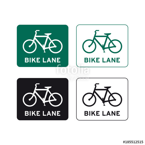 Bicycle Bike Lane Sign Set Stock Image And Royalty Free Vector 500x500 Bicycle Bike Lane Sign Set Stock Image And Royalty Free Vector