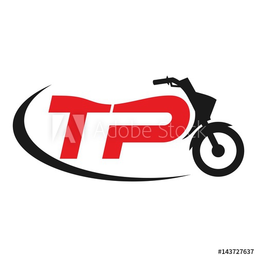 Motor Bike Logo Vector Letter T And P 500x500 Motor Bike Logo Vector Letter T And P