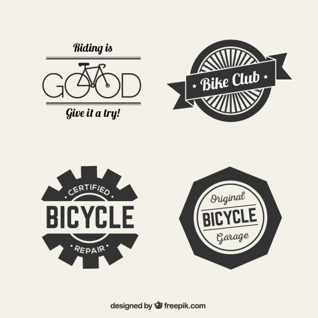 Bicycle Logos In Retro Style Vector Free Download 626x626 Bicycle Logos In Retro Style Vector Free Download