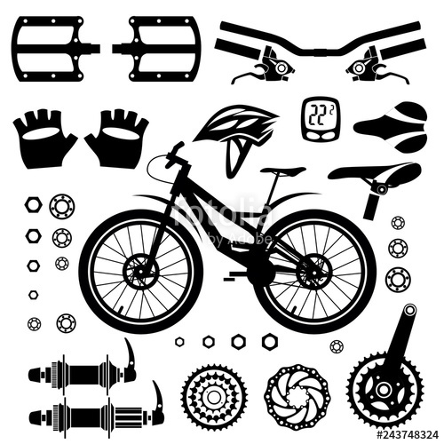 Bike Parts Vector at Vectorified.com | Collection of Bike Parts Vector ...