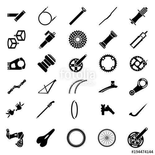 500x500 Fresh Bicycle Part Icons Pack Icon Of Bicycle Component Mountain